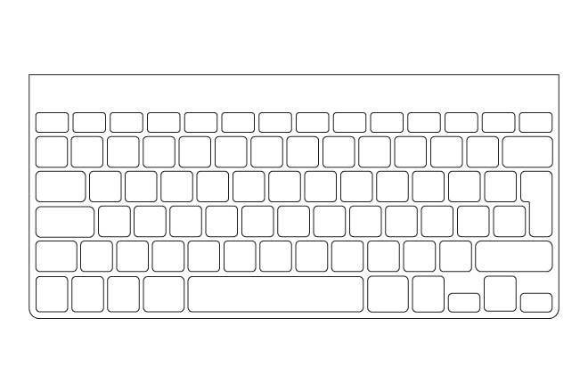 printable apple computer keyboard template