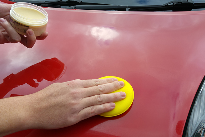 waxing car