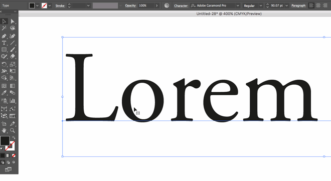 changing font glyphs in illustrator