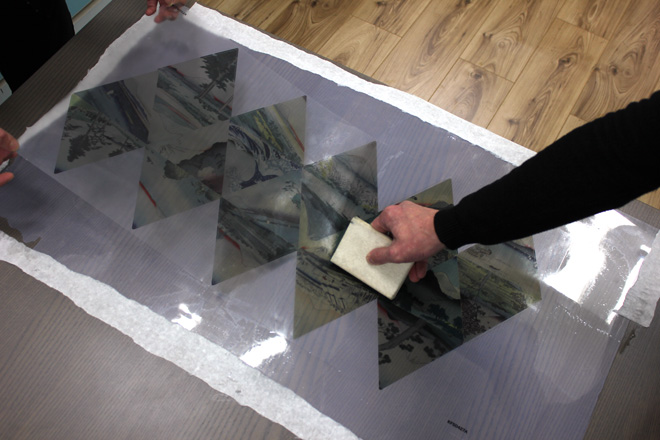 applying graphic to acetate