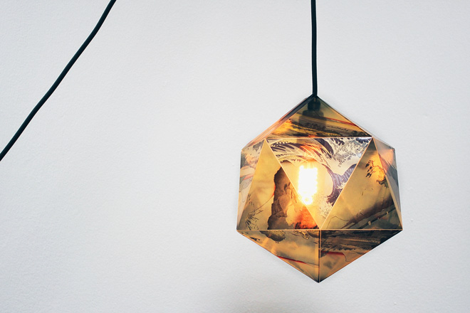 printed japanese lamp