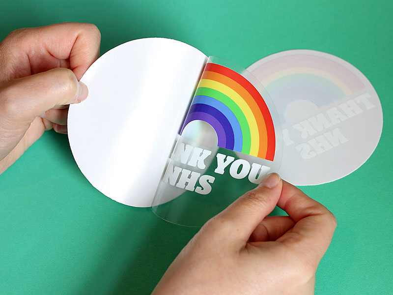 Die cut window stickers