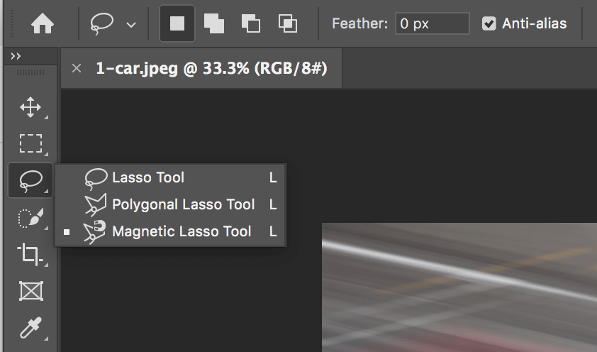 Magnetic lasso tool photoshop