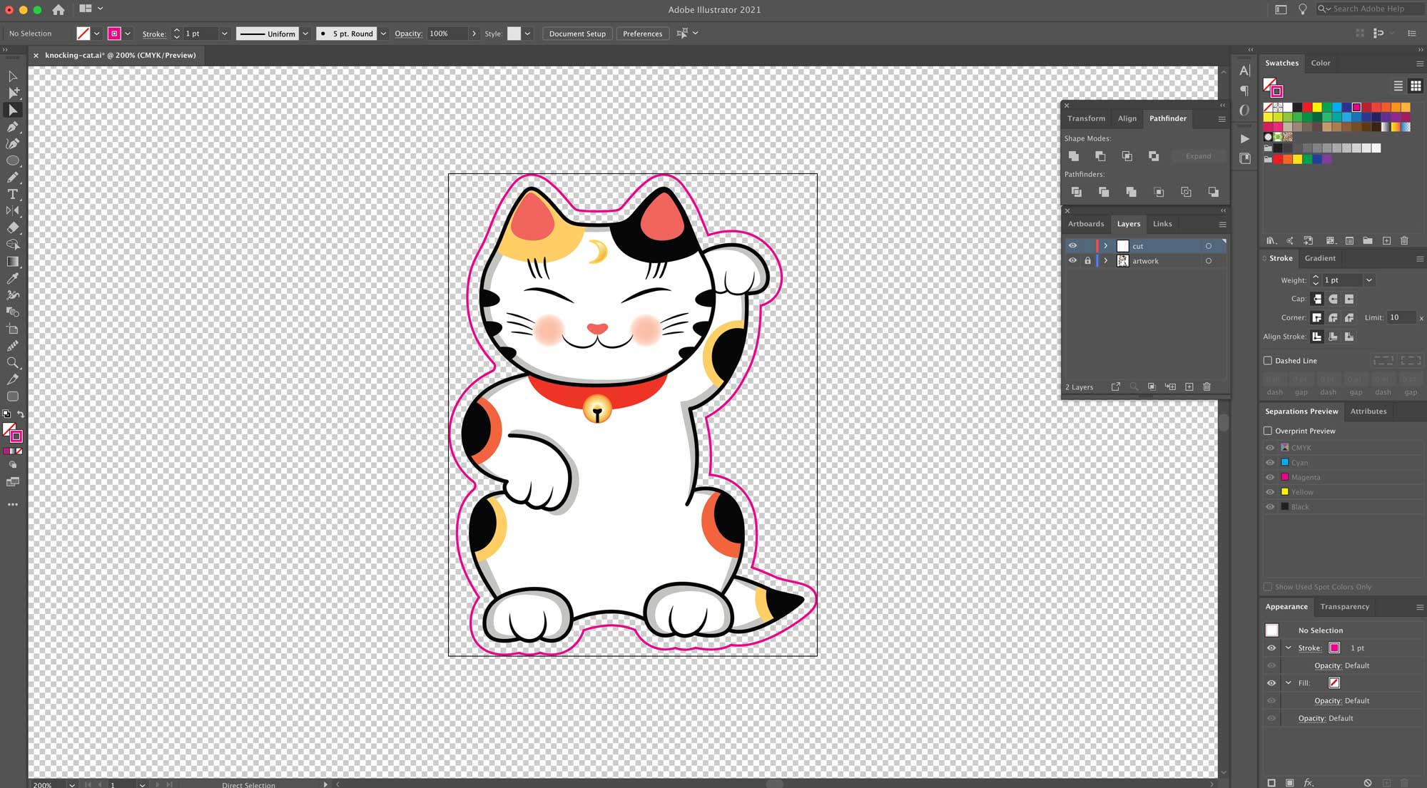 finished cutpath adobe illustrator