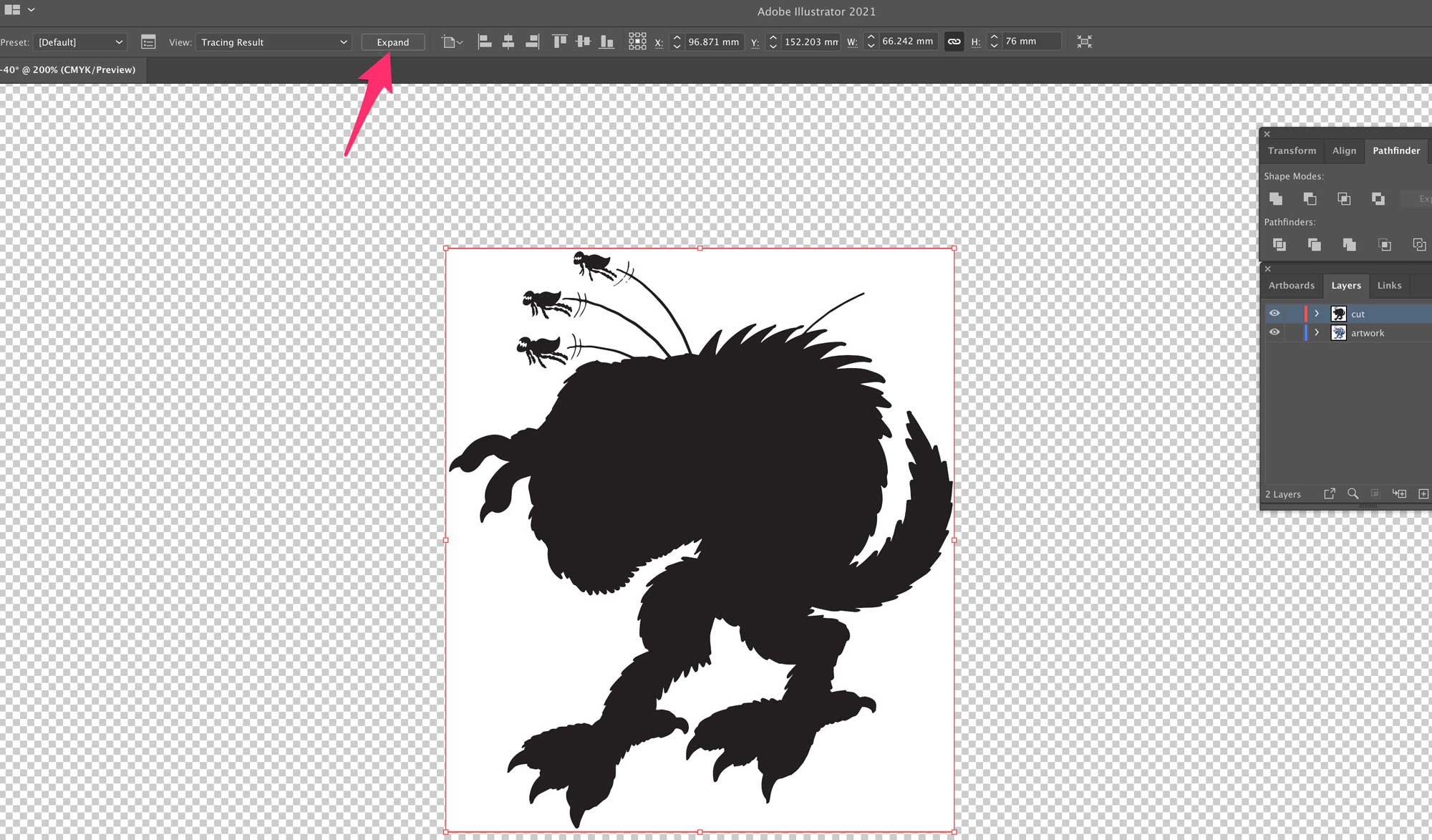 expand image trace adobe illustrator