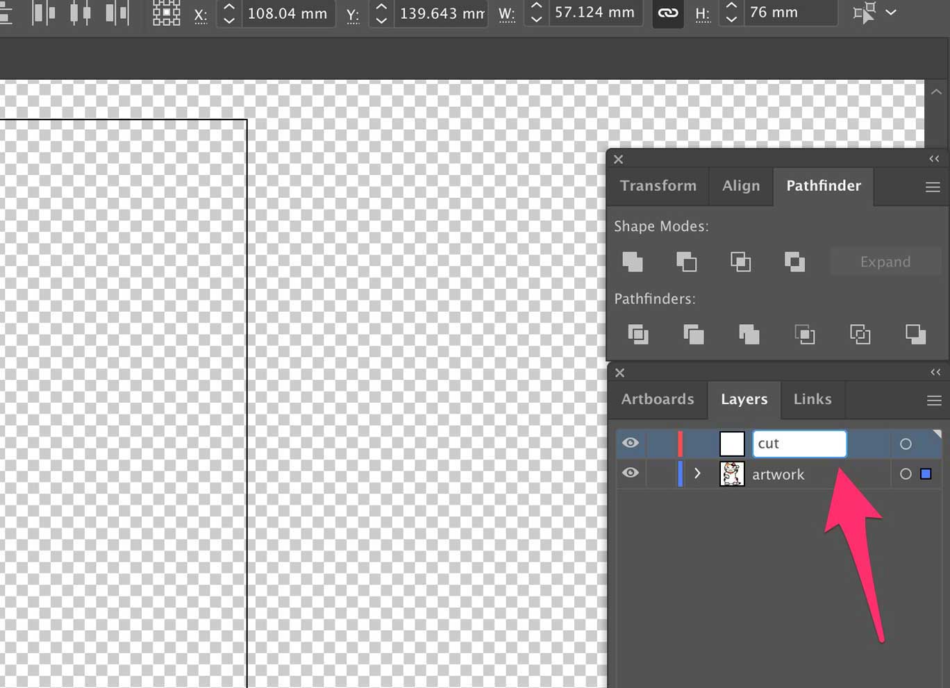 set up new cut layer adobe illustrator