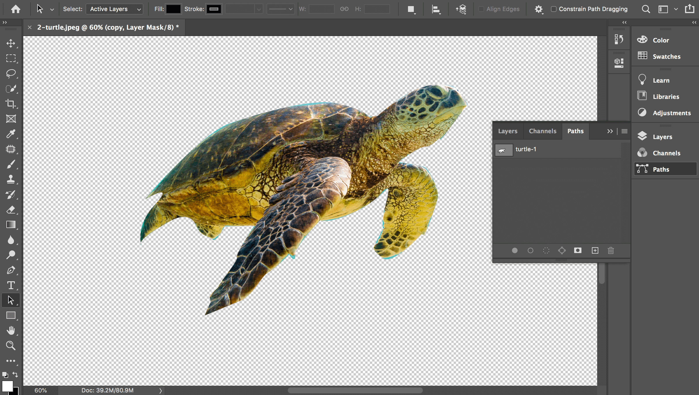 pen tool close crop photoshop