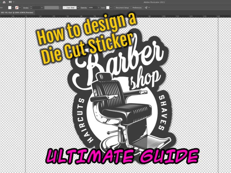 how to design a die cut sticker
