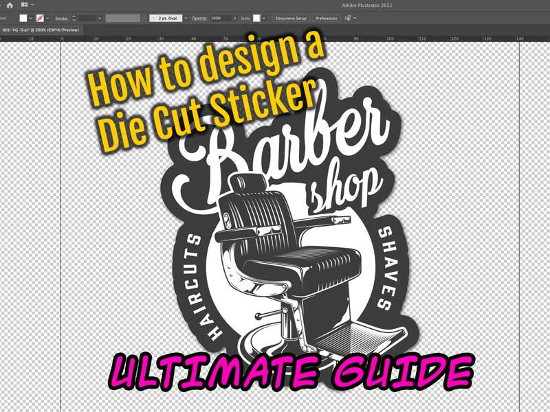 how to design a die cut sticker